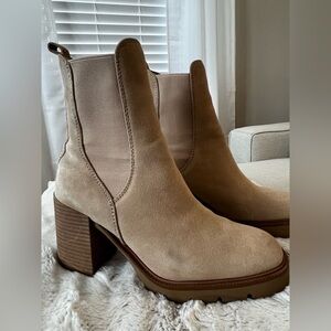 Sam Edelman Rollins Tan Suede Ankle Boots